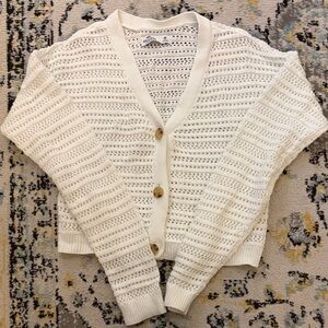 Women's Cream Knit Cardigan Sweater
